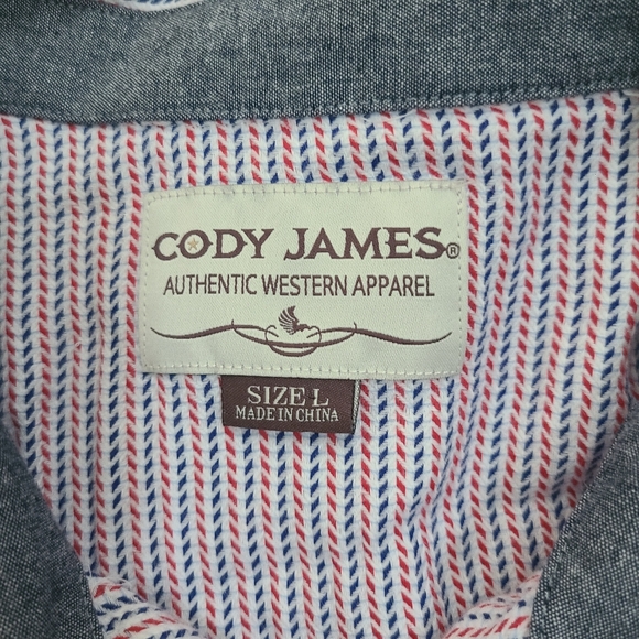 Cody James Western Men's Button Down Size Large - Picture 3 of 3